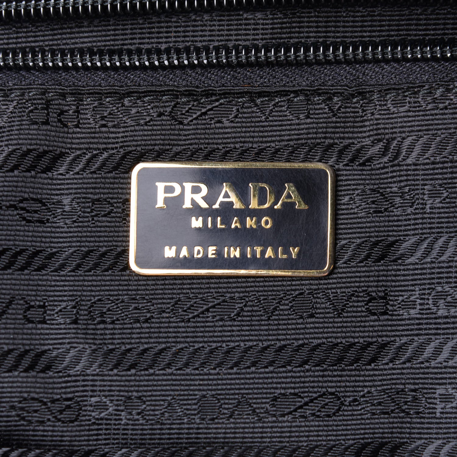 Prada Tessuto Nylon Calfskin Crocodile Embossed Tote Brown 5 of 8