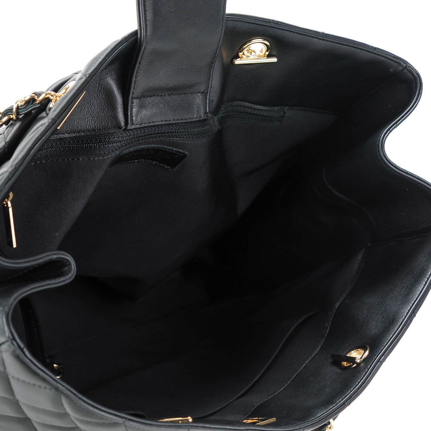 Calfskin Quilted Timeless Tote Black