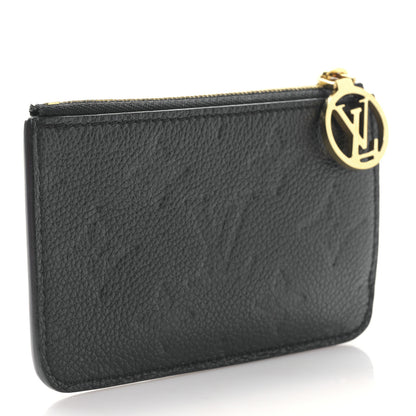 Louis Vuitton Empreinte Monogram Zipped Romy Card Holder Black 3 of 9