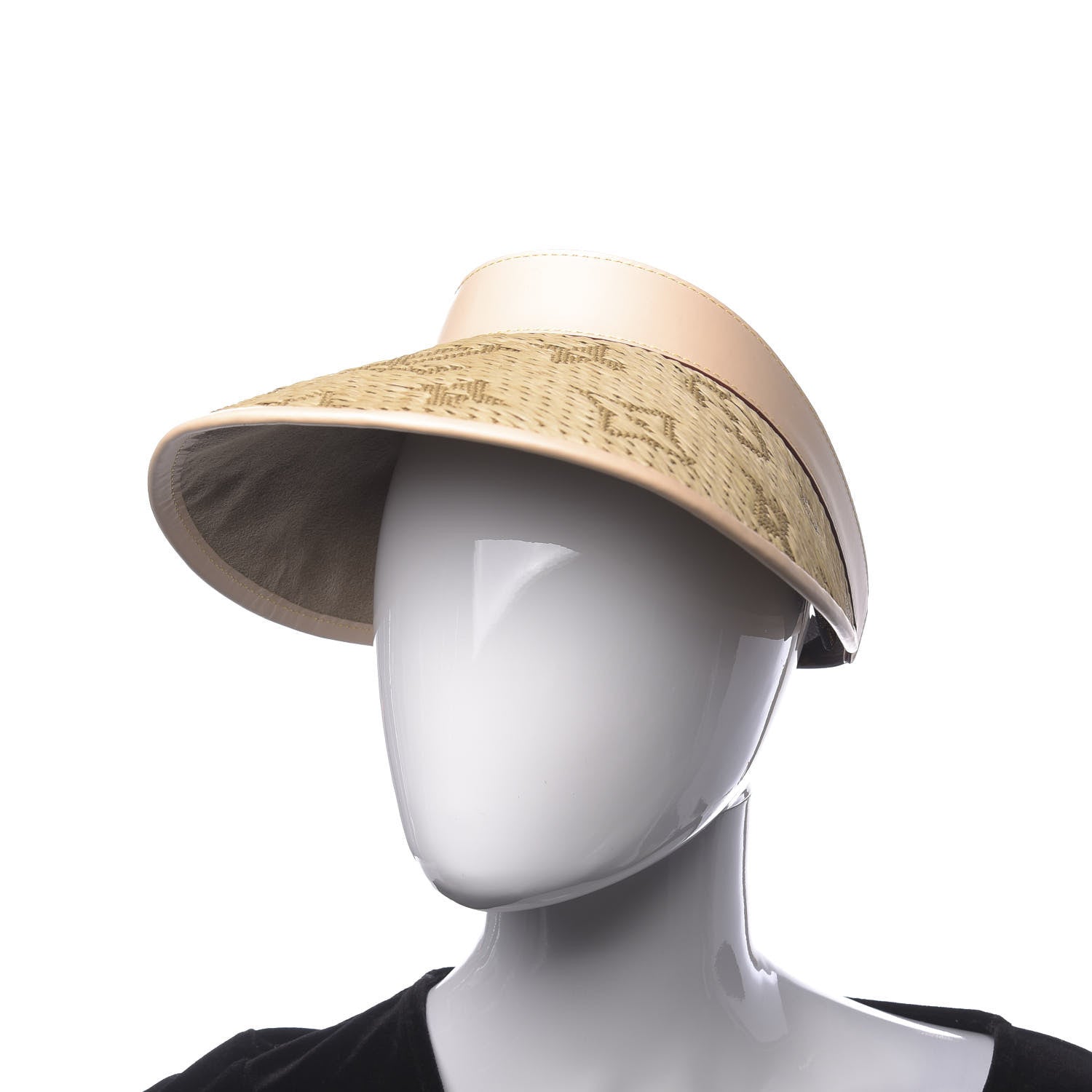 Louis Vuitton Calfskin Raffia Monogram Strawgram Visor Natural 2 of 6