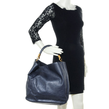 Saint Laurent Leather Large Roady Navy 2 of 10