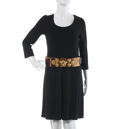 Versace Calfskin Medusa Hass Brothers Waist Belt 90 36 Black 2 of 5