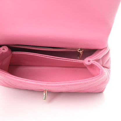 Chanel Caviar Lizard Embossed Quilted Mini Coco Handle Flap Pink 5 of 11