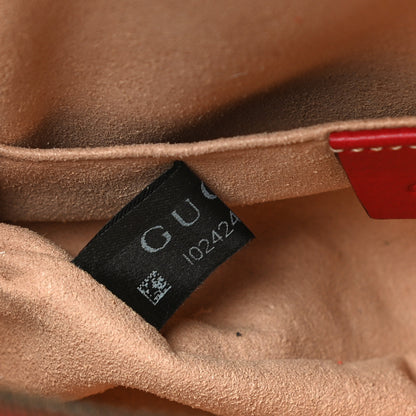 Gucci Calfskin Matelasse GG Marmont Belt Bag 75 30 Hibiscus Red 7 of 10