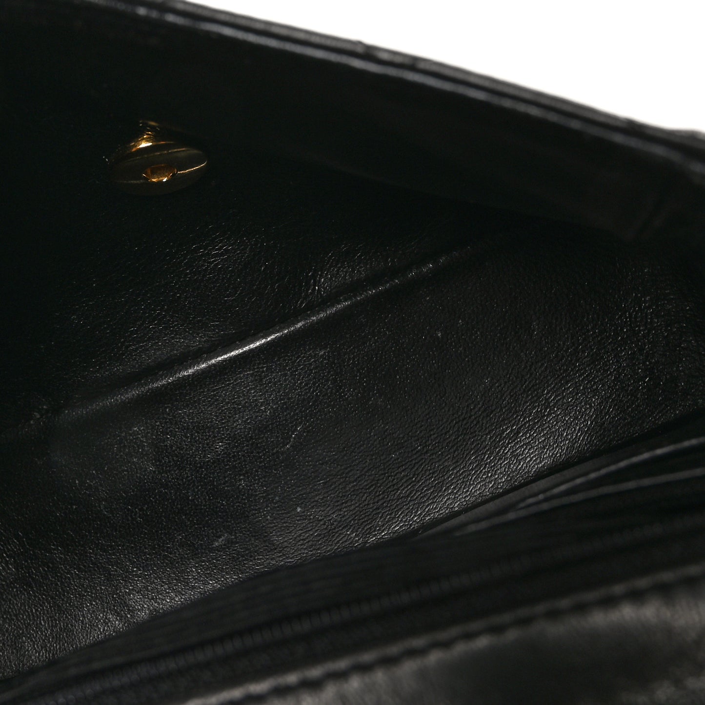 Lambskin Quilted Mini Square Flap Bag Black