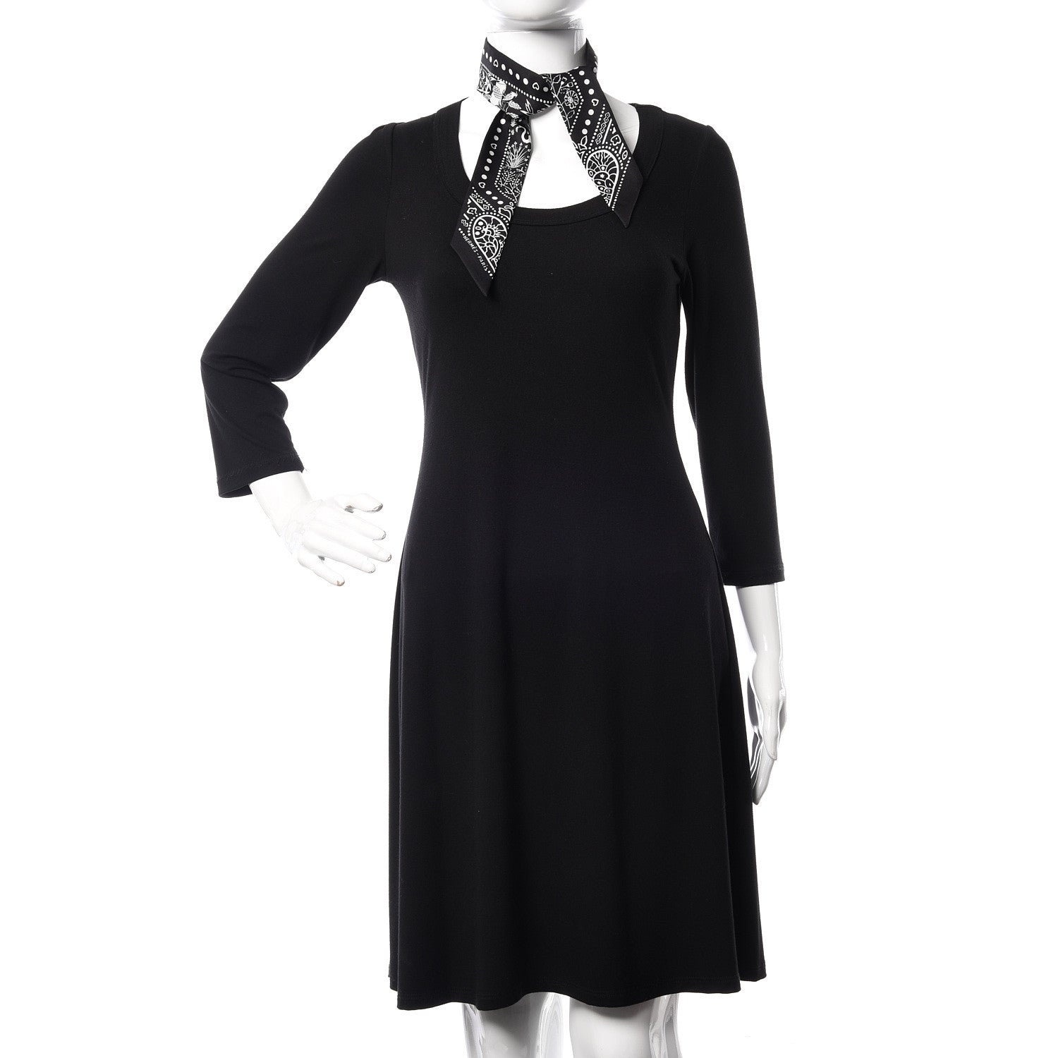 Hermes Silk Entre Ciel Et Mer Twilly Black White 2 of 5
