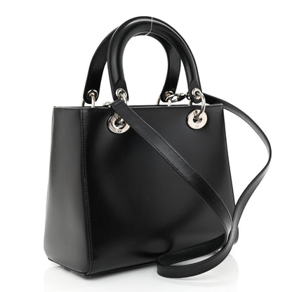 Christian Dior Calfskin Pockets Medium Lady Dior Black Red Grey 3 of 10