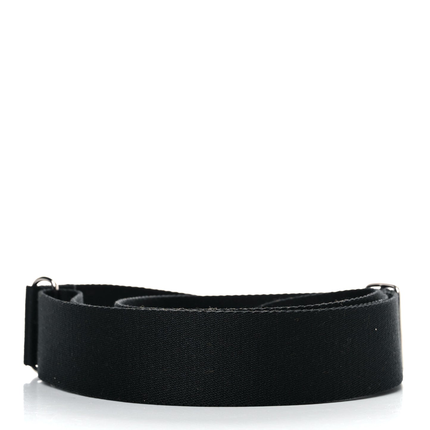 Canvas Calfskin Adjustable Shoulder Strap Black
