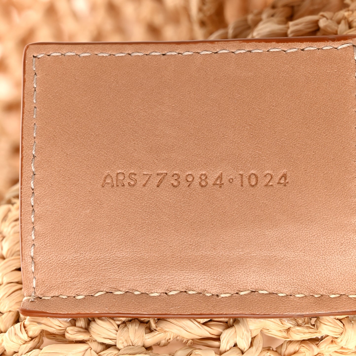 Raffia Calfskin Oxalis Shoulder Bag Naturale Vintage Brown