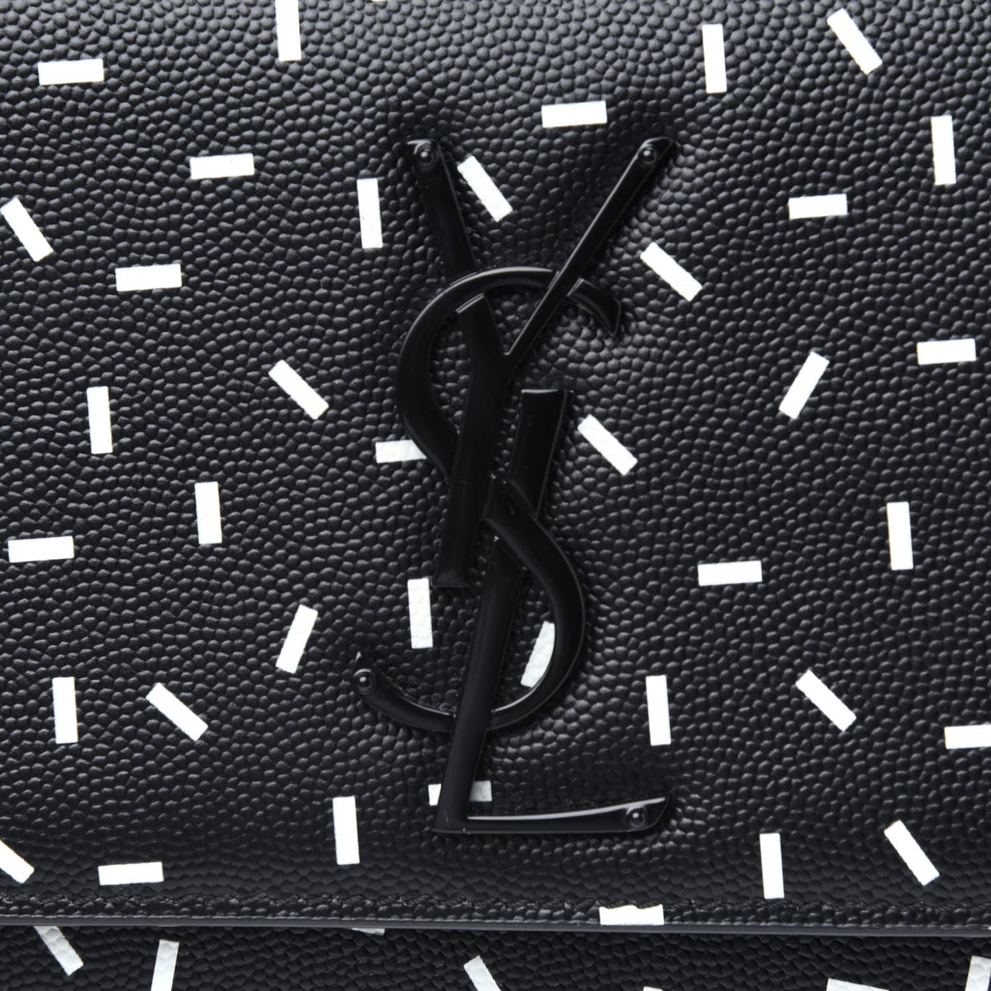Grain De Poudre Small Monogram Kate Satchel Black White