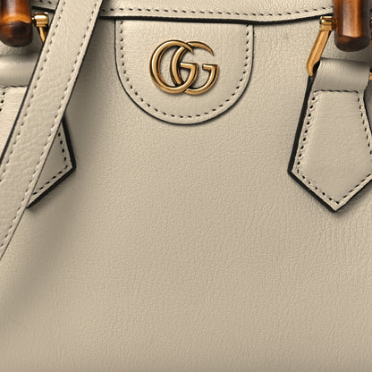 Gucci Wonka Grain Calfskin Mini Diana Tote Bag Mystic White 7 of 9