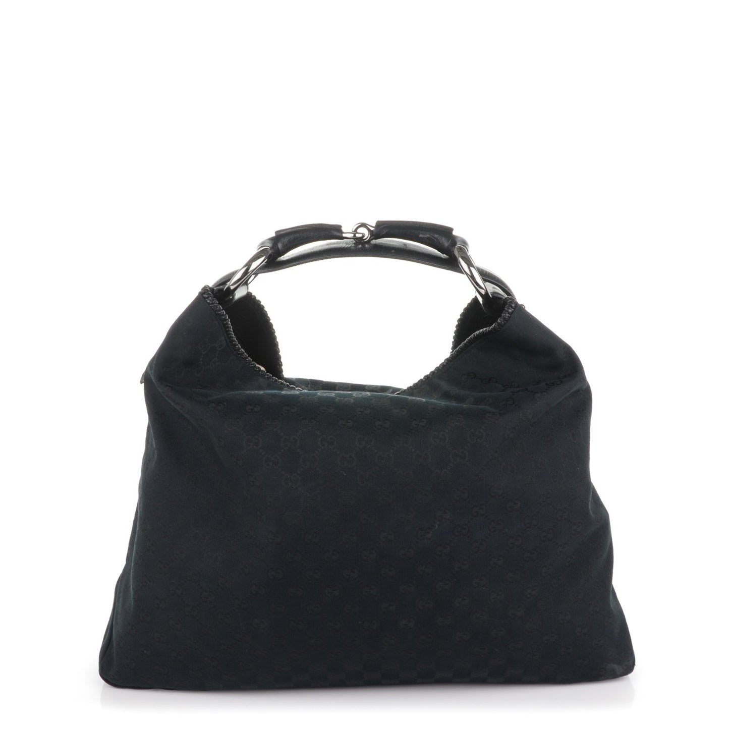 Monogram Large Horsebit Chain Hobo Black