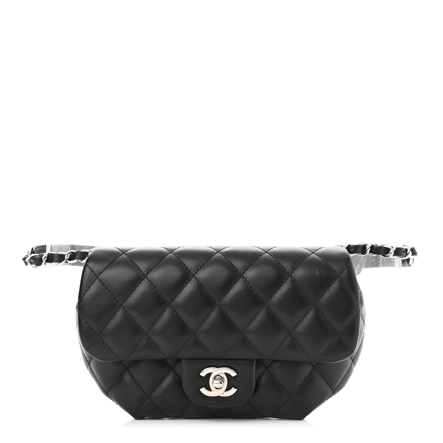 Chanel Calfskin Quilted CC Uniform Flap Belt Bag Black 1 of 10