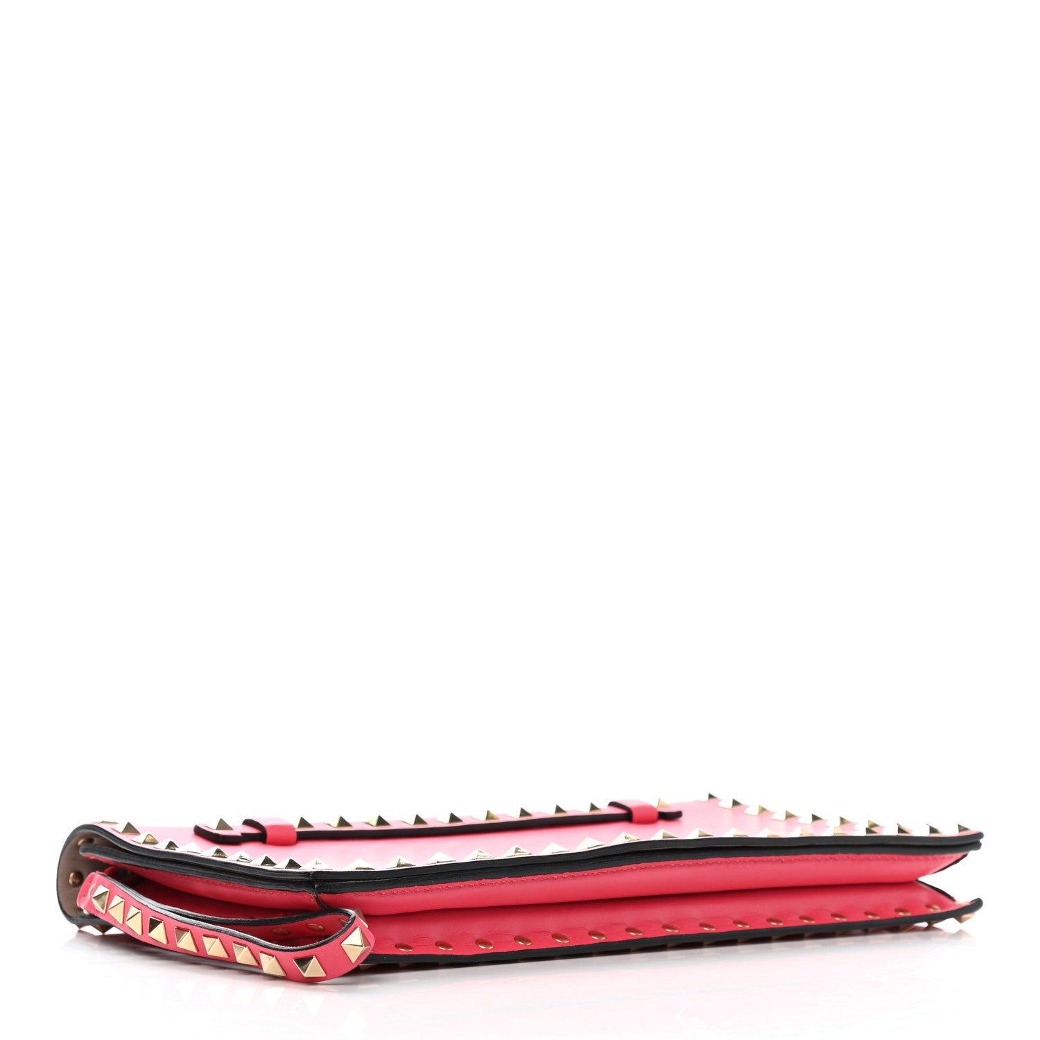 Valentino Garavani Nappa Rockstud Wristlet Clutch Deep Rose 3 of 5
