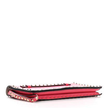 Valentino Garavani Nappa Rockstud Wristlet Clutch Deep Rose 3 of 5