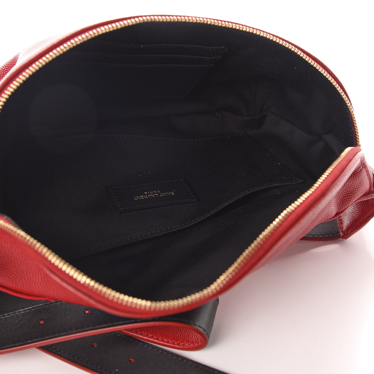 Saint Laurent Grain De Poudre Monogram Belt Bag Rouge Eros 5 of 10