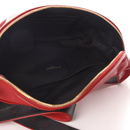 Saint Laurent Grain De Poudre Monogram Belt Bag Rouge Eros 5 of 10