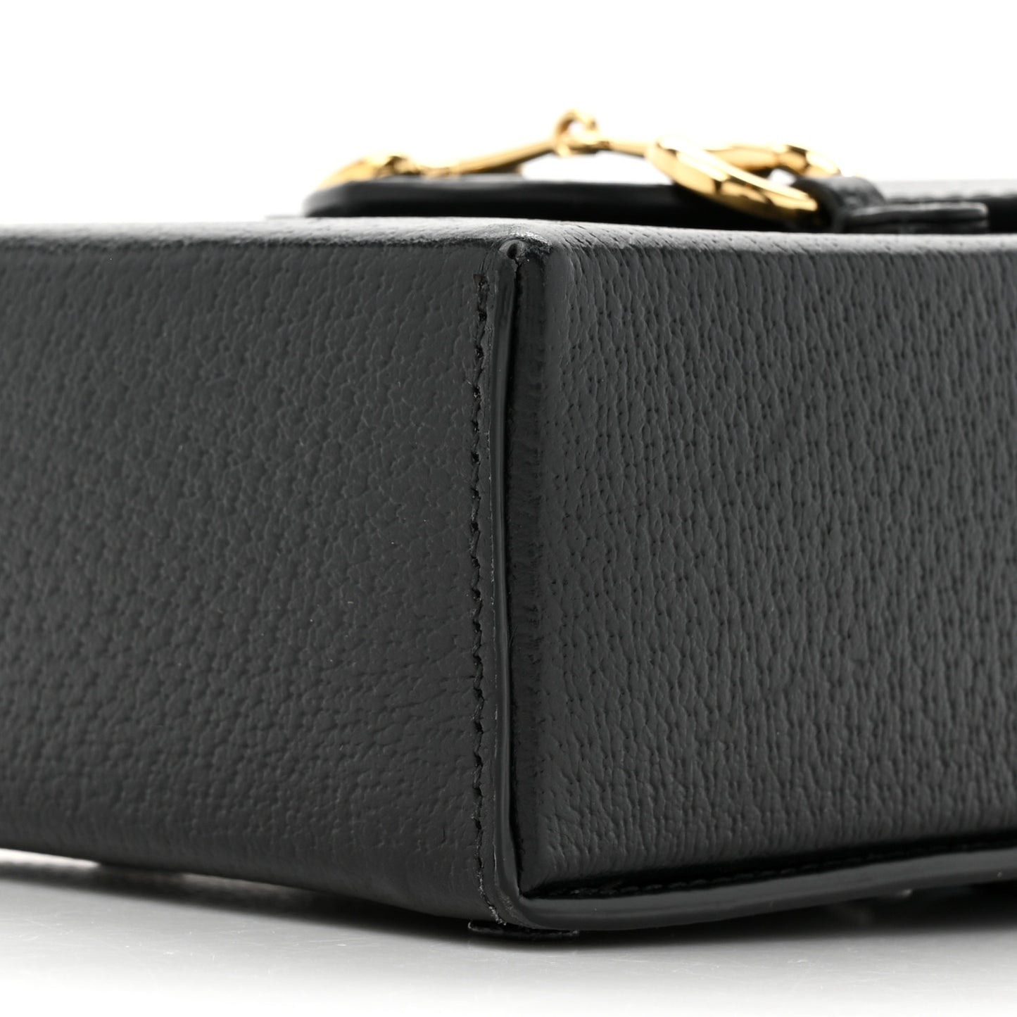 Dollar Calfskin Vertical Horsebit 1955 Crossbody Bag Black