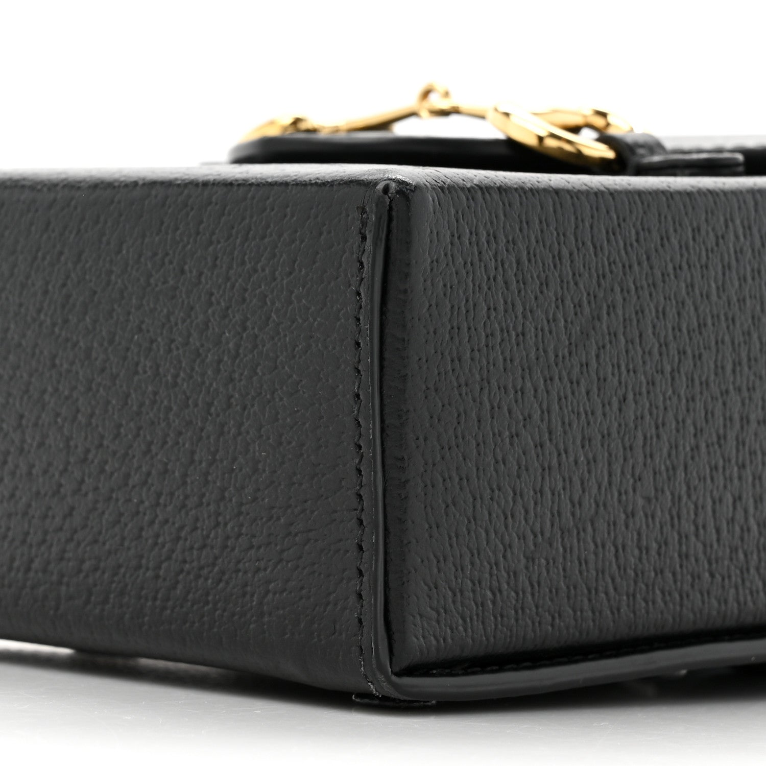 Gucci Dollar Calfskin Vertical Horsebit 1955 Crossbody Bag Black 9 of 14