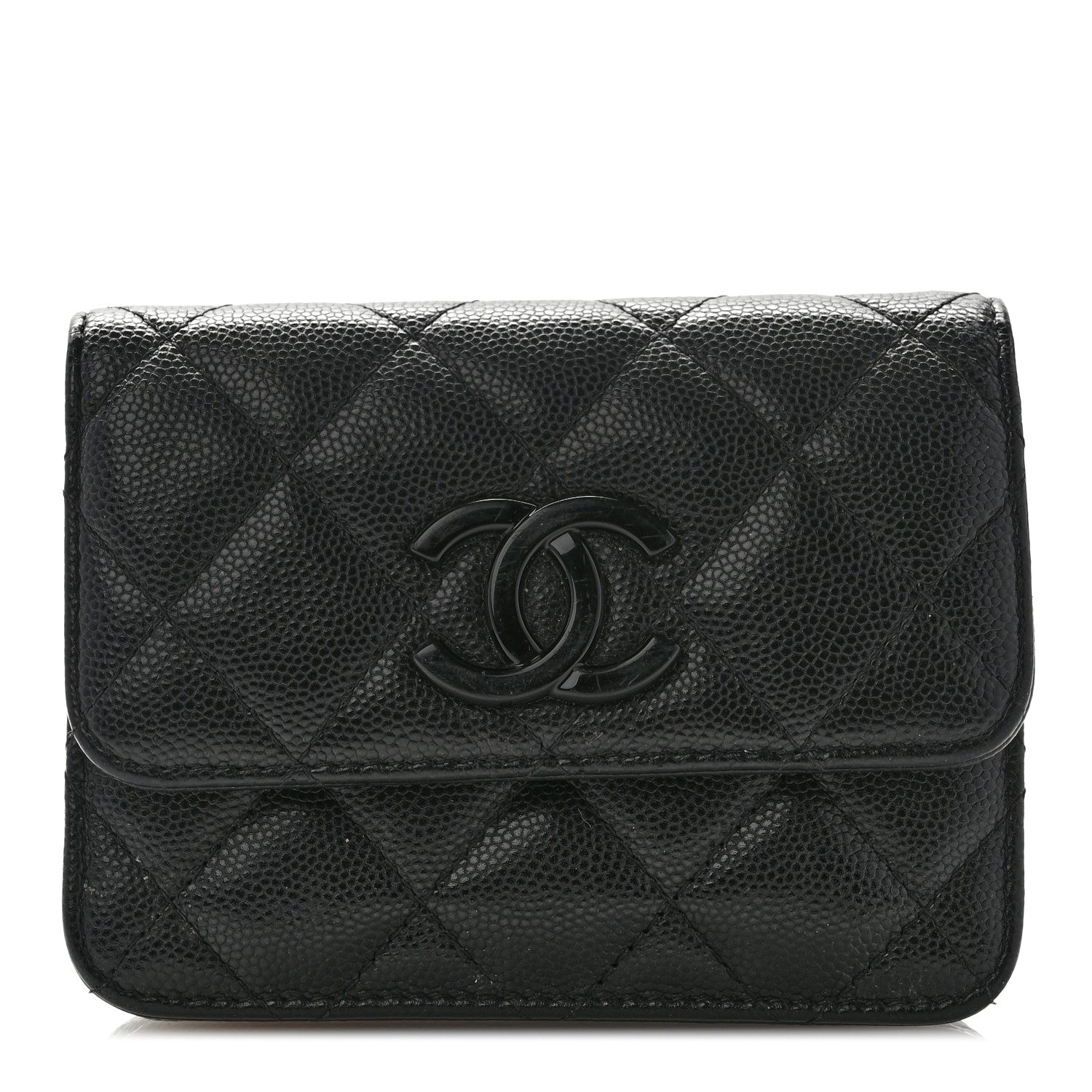 Chanel Caviar Quilted My Everything Belt Flap Card Holder Black 1 of 9
