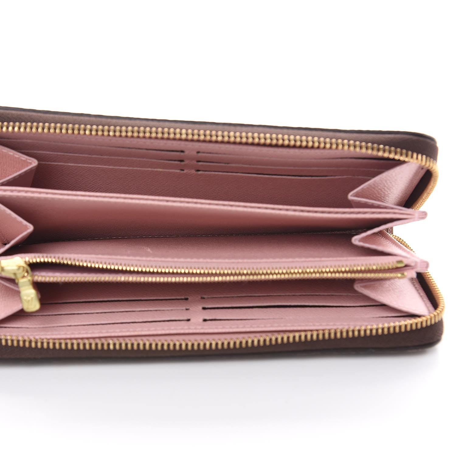 Louis Vuitton Damier Ebene Zippy Wallet Rose Ballerine 5 of 9