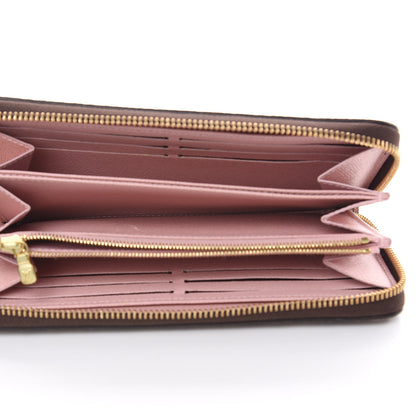 Louis Vuitton Damier Ebene Zippy Wallet Rose Ballerine 5 of 9