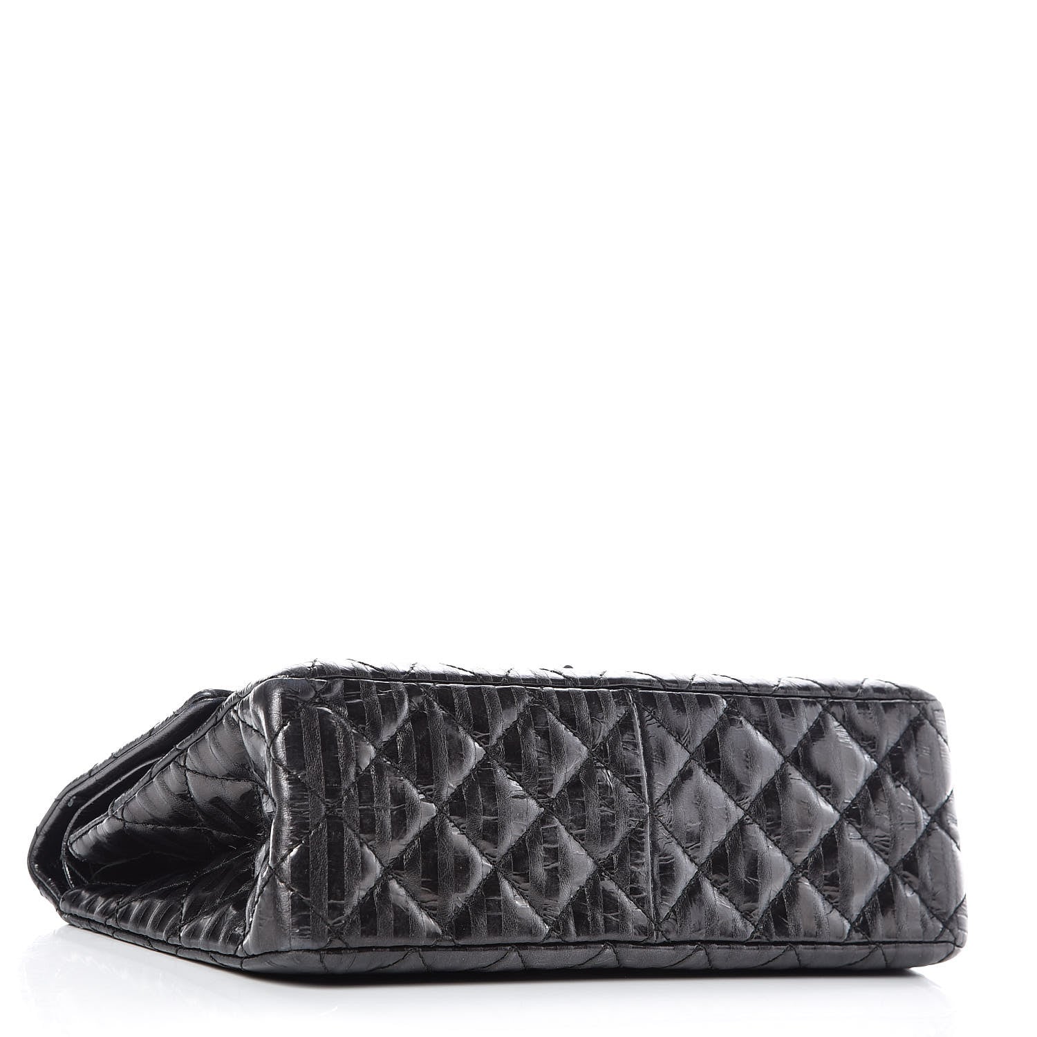 Chanel Metallic Calfskin Striped 2.55 Reissue 226 Flap Black 4 of 11