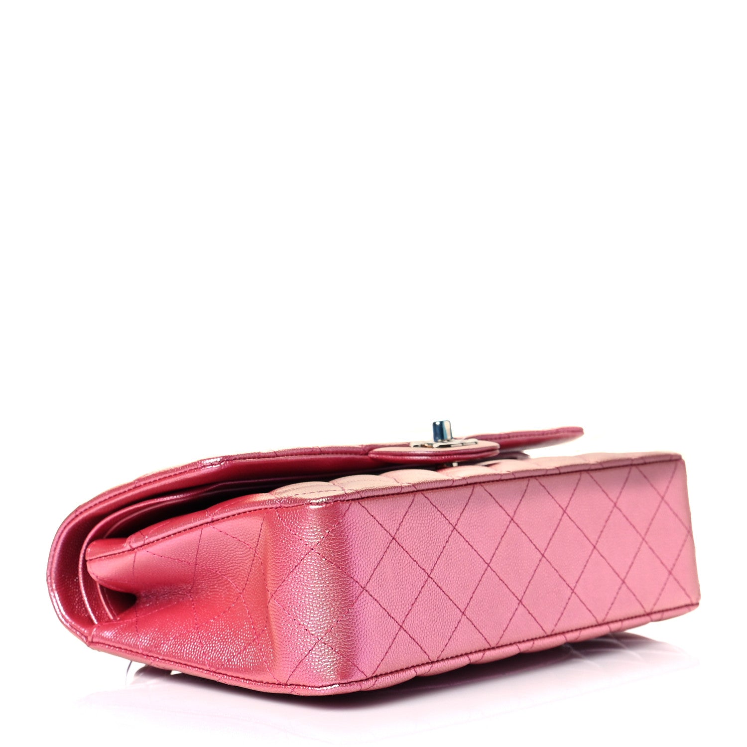 Chanel Iridescent Caviar Quilted Medium Double Flap Pink 3 of 10