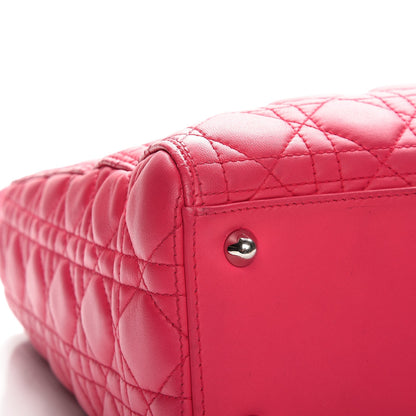 Christian Dior Lambskin Cannage Large Lady Dior Fuchsia 9 of 12