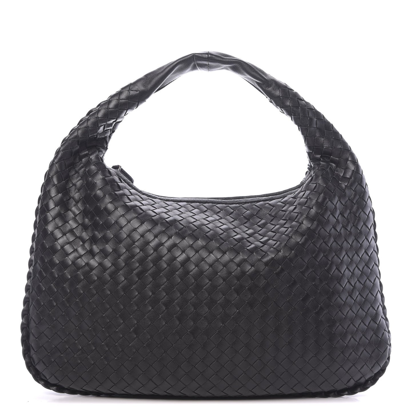 Nappa Intrecciato Medium Veneta Hobo Black