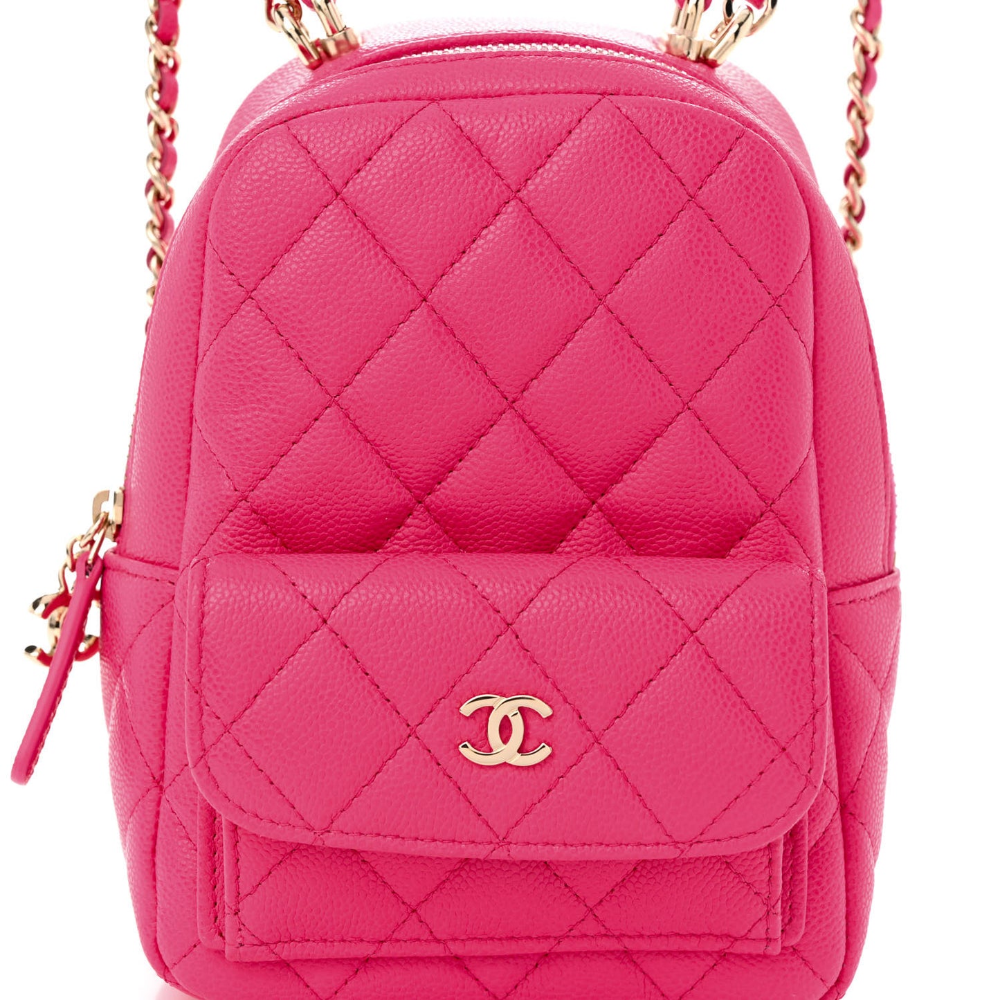 Caviar Quilted CC Mini Classic Backpack Pink