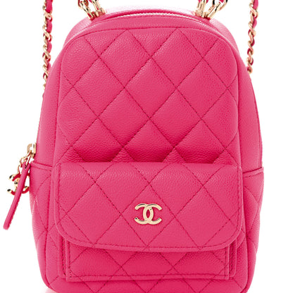 Chanel Caviar Quilted CC Mini Classic Backpack Pink 8 of 10