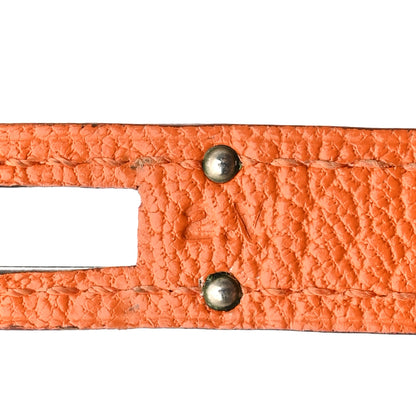 Hermes Chevre Mysore Kelly Longue Wallet Orange 7 of 10