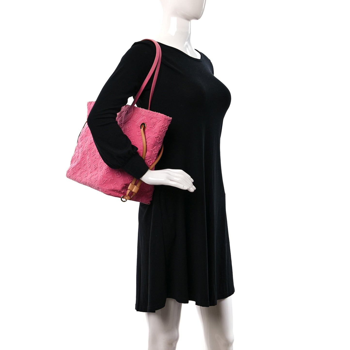 Monogram Denim Neverfull MM Rose
