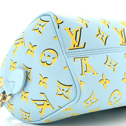 Louis Vuitton Empreinte Monogram Speedy Bandouliere 20 Baby Blue 8 of 11