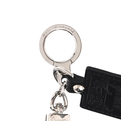 Louis Vuitton Calfskin Porte Clefs Fortune Key Chain Black 5 of 5