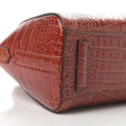 Givenchy Calfskin Crocodile Embossed Mini Antigona Cognac 9 of 10