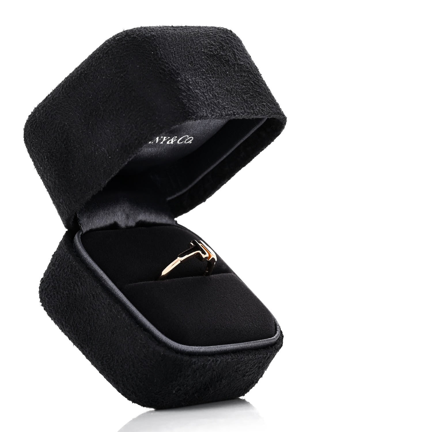 Tiffany 18K Rose Gold T Wire Ring 48 4.5 5 of 5