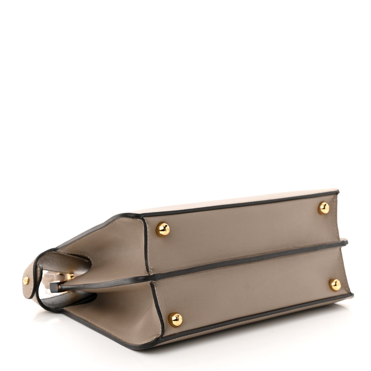 Vitello Seta Shiny Nappa Plexiglass Bi-Color Small Peekaboo I SEE U Satchel Tartaruga Black