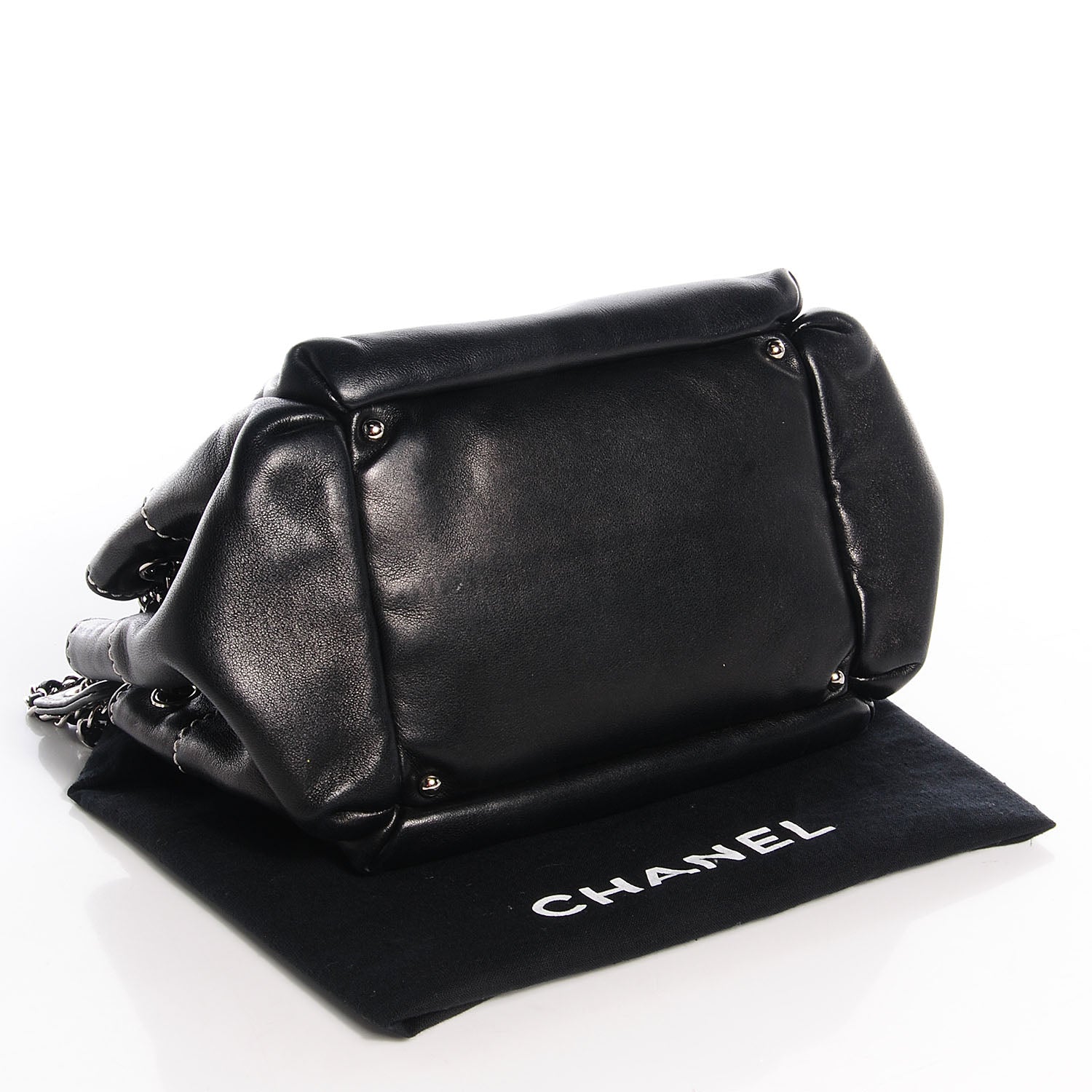 Chanel Lambskin Lax Accordion Hobo Black 4 of 7