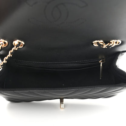 Chanel Calfskin Chevron Quilted Medium Statement Flap Black 5 of 12