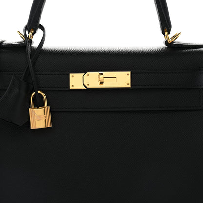 Hermes Epsom Kelly Sellier 28 Black 8 of 11