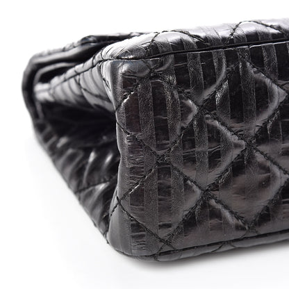 Chanel Metallic Calfskin Striped 2.55 Reissue 226 Flap Black 5 of 11