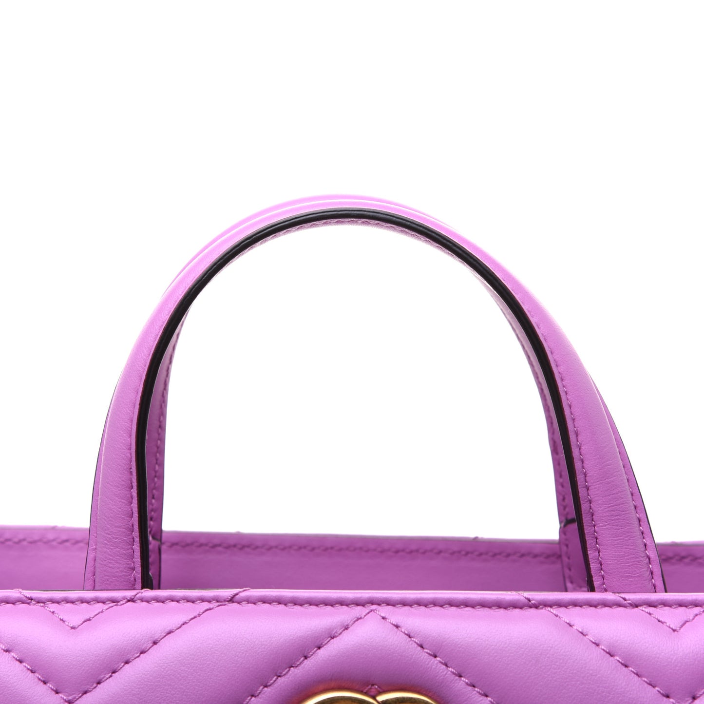 Calfskin Matelasse Small GG Marmont Tote Candy Mousse