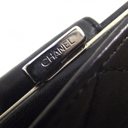 Chanel Calfskin Quilted Cambon Bi-Fold Wallet Black White 11 of 11