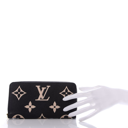Louis Vuitton Empreinte Monogram Giant Zippy Wallet Black Beige 2 of 6