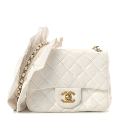Chanel Lambskin Quilted Mini Romance Square Flap White 1 of 19
