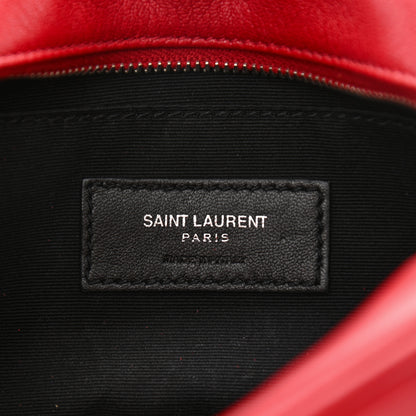 Saint Laurent Lambskin Monogram Lou Belt Bag Red 5 of 9
