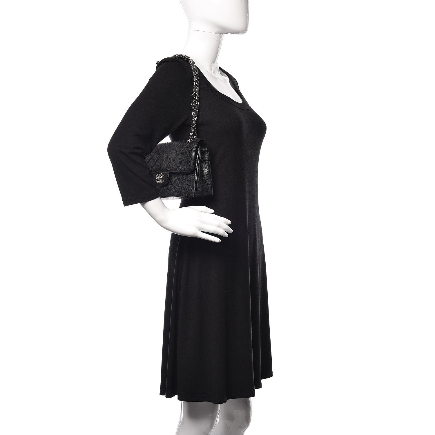 Chanel Caviar Quilted Small Double Flap Black 2 of 10