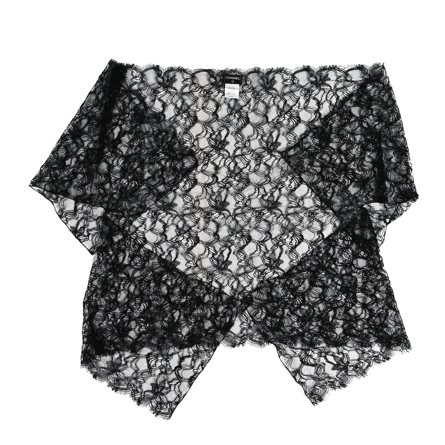 Chanel Cotton Lace Shawl Black 1 of 4